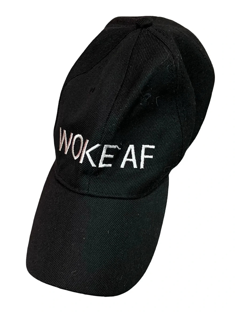 WOKE AF Embroidered Baseball Cap - Black